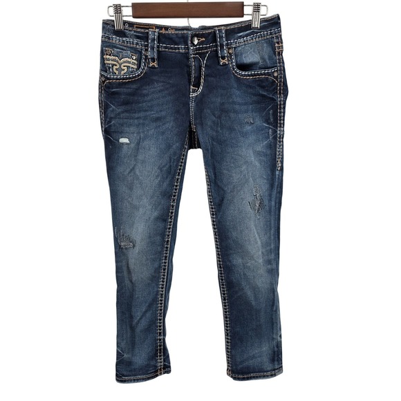 Rock Revival Denim - Women's Rock Revival Sakura Crop Jeans Size 27‎